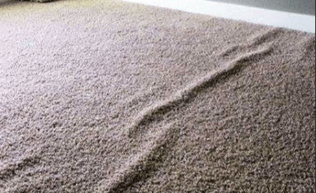 old carpet showing ripples